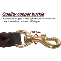 LWBMG Heavy Duty Genuine Leather Dog Leash Product Photo 2