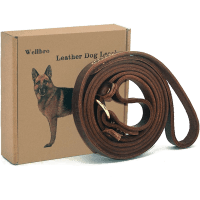 Wellbro Leather Adjustable Slip Lead for Dogs Product Photo 1