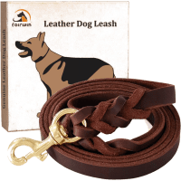 Fairwin Heavy Duty Braided Leather Dog Leash Product Photo 0