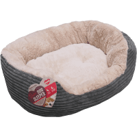 Rosewood Oval Jumbo Cord Plush Dog Bed Product Photo 1