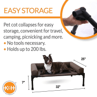 K&H Pet Products Bolster Elevated Outdoor Dog Bed Product Photo 1