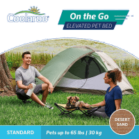 Coolaroo On The Go Elevated Pet Bed, Standard, Desert Sand Product Photo 2