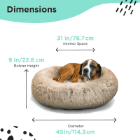 Best Friends by Sheri Calming Donut Shag Pet Bed Product Photo 2