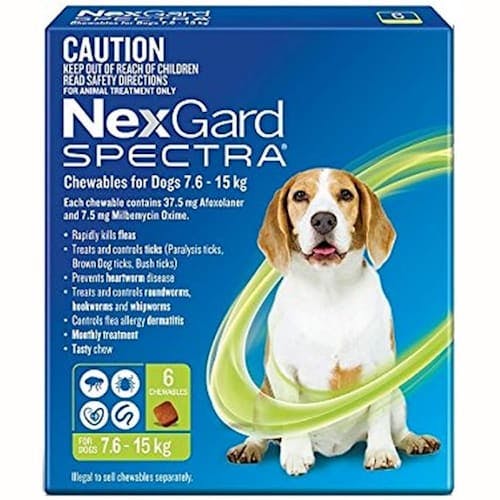 Nexgard Spectra Chewable Medium Dogs Pack 6 Product Thumbnail 0