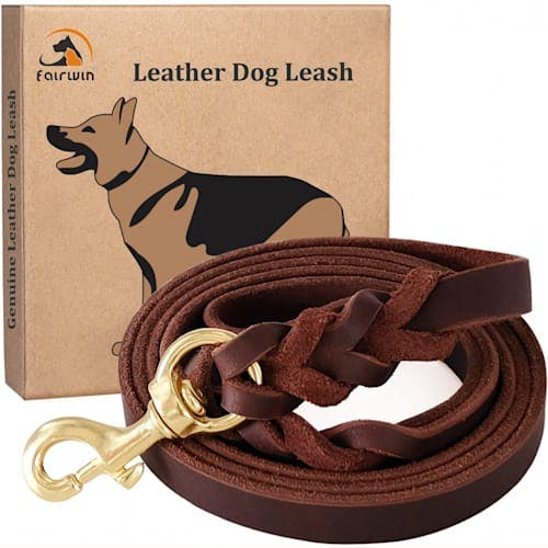 Fairwin Heavy Duty Braided Leather Dog Leash Product Thumbnail 0