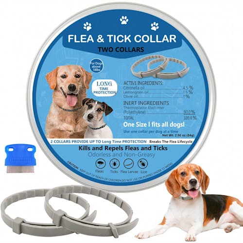 Collar IROFOL para prevención de pulgas y garrapatas en perros, paquete de 2 Product Thumbnail 0