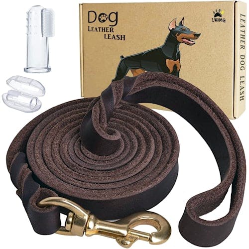 LWBMG Heavy Duty Genuine Leather Dog Leash Product Thumbnail 0