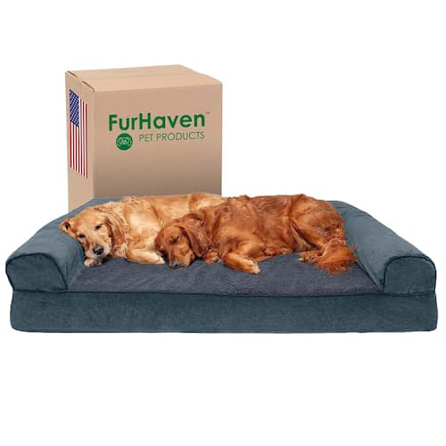 Furhaven Sherpa Chenille Orthopedic Sofa Dog Bed Product Thumbnail 0