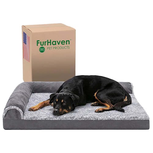 Furhaven Deluxe Two-Tone Orthopedic Sofa Pet Bed Product Thumbnail 0