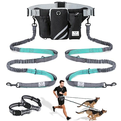 SHINE HAI Retractable HandsFree Dual Dog Leash Product Thumbnail 0