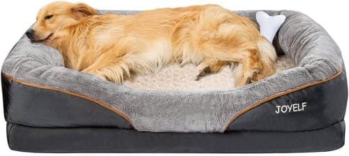Cama ortopédica y sofá JOYELF de espuma viscoelástica para perros reseña