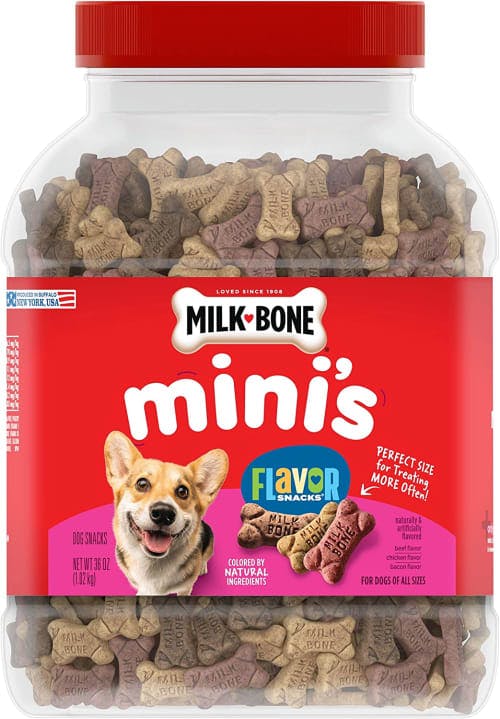 Galletas Milk-Bone Mini Flavor Snacks para perros reseña